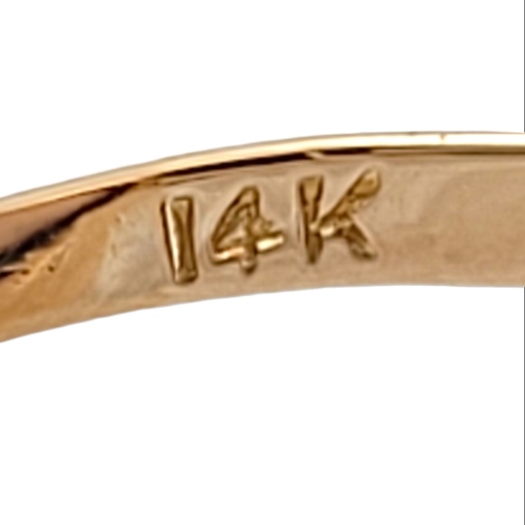 Vintage 14K Yellow Gold Cameo Ring Size 3.75 #15874 - Picture 6 of 8